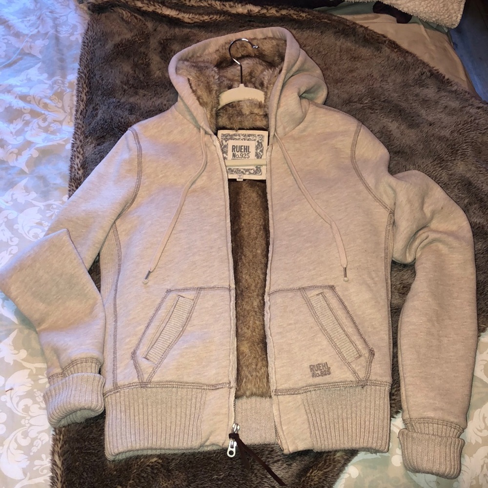 A&F Faux Fur Lined Hoodie